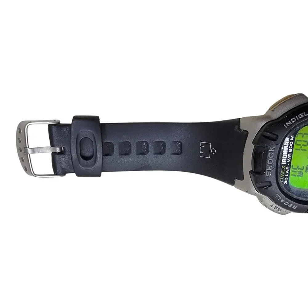 Timex Ironman Shock 30 Lap 200M WR Digital Mens Sport Watch Indiglo Running